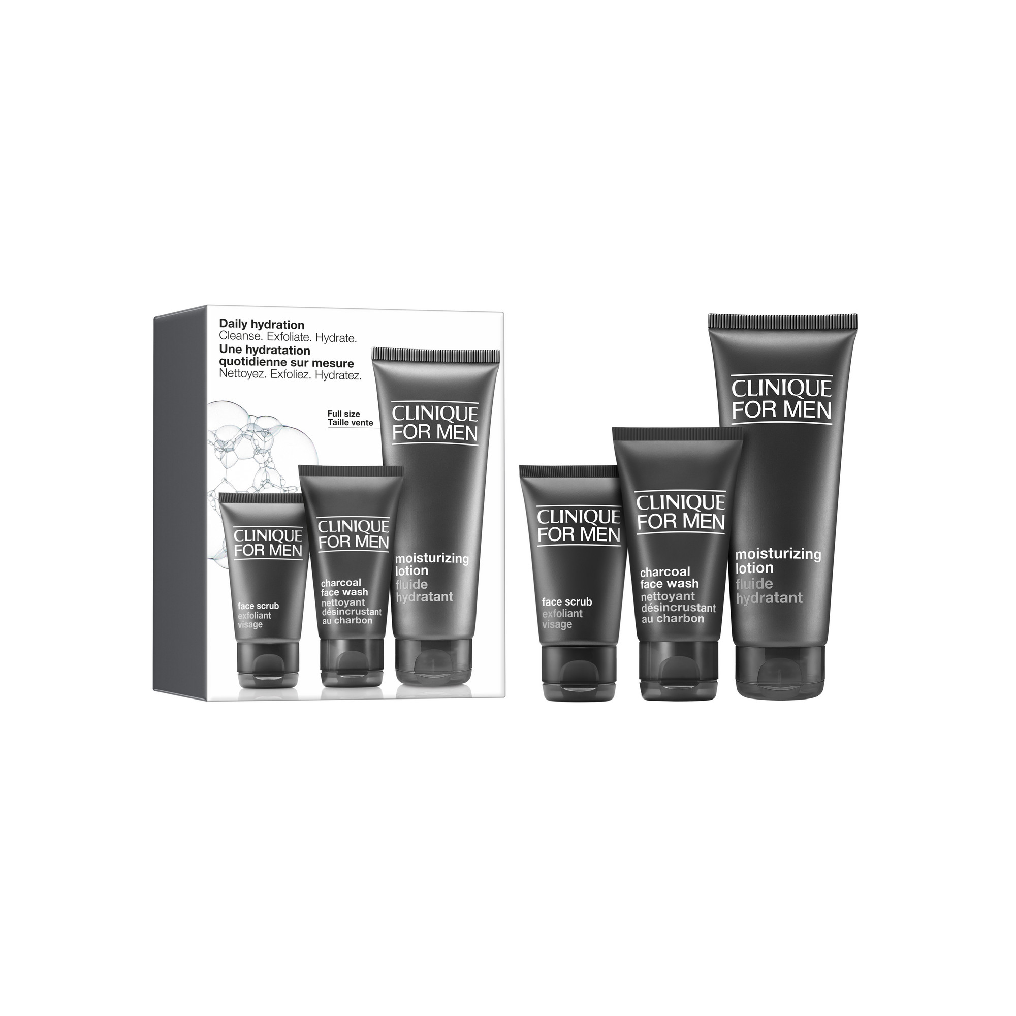 Daily Hydration Set: Cleanse. Exfoliate. Hydrate. Подарочный набор для мужчин: очищение, отшелушивание, увлажнение
