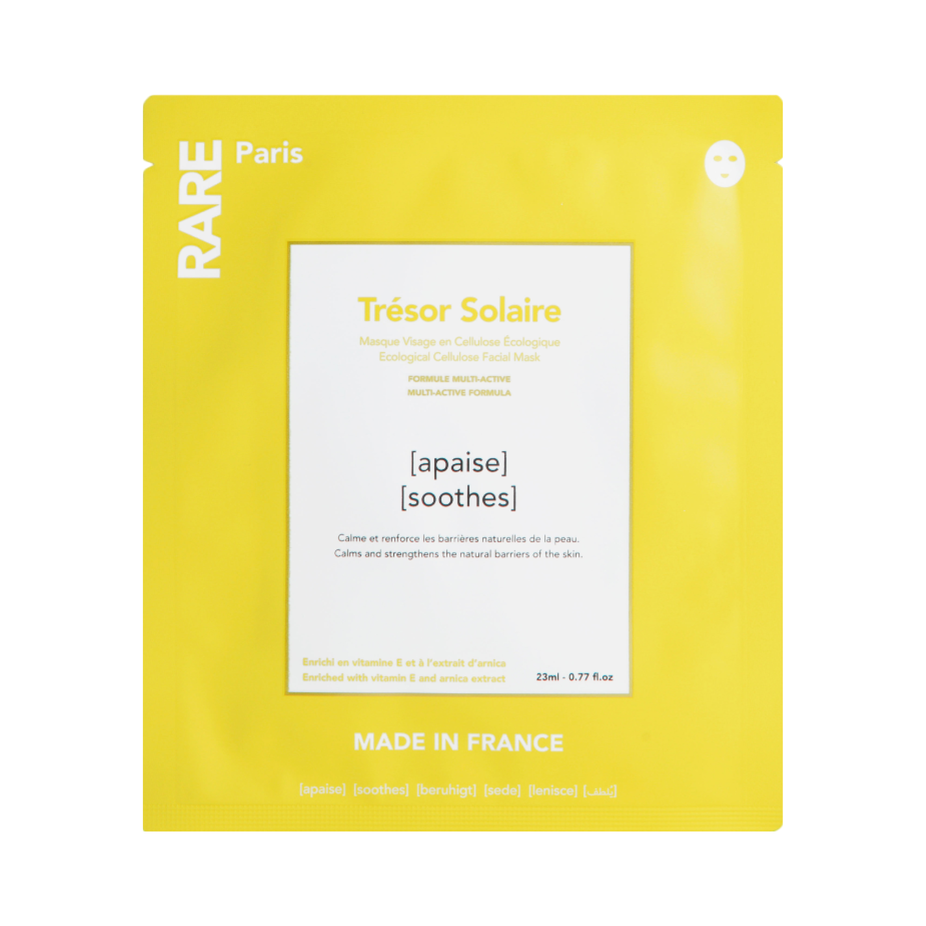 Trésor Solaire Успокаивающая и укрепляющая тканевая маска для лица