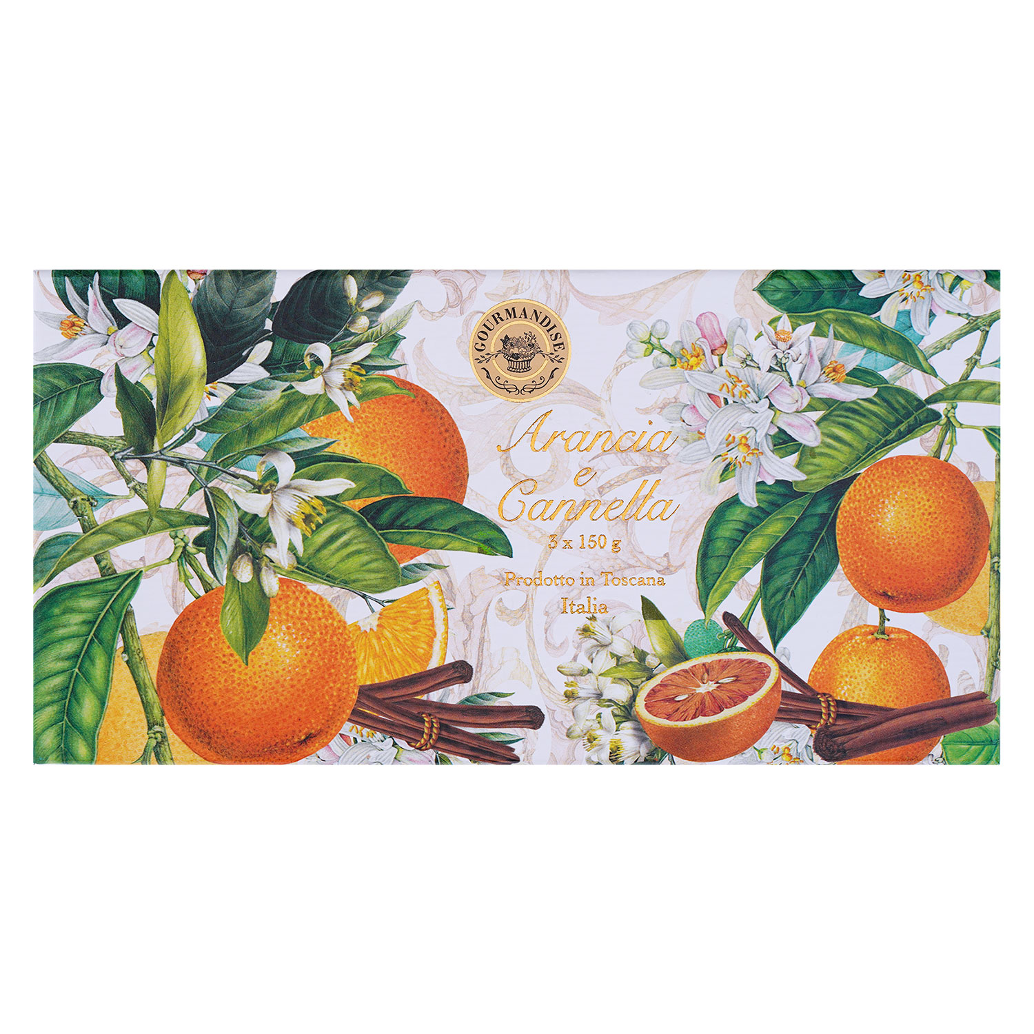 Set of natural perfumed soap Набор натурального парфюмированного мыла апельсин и корица