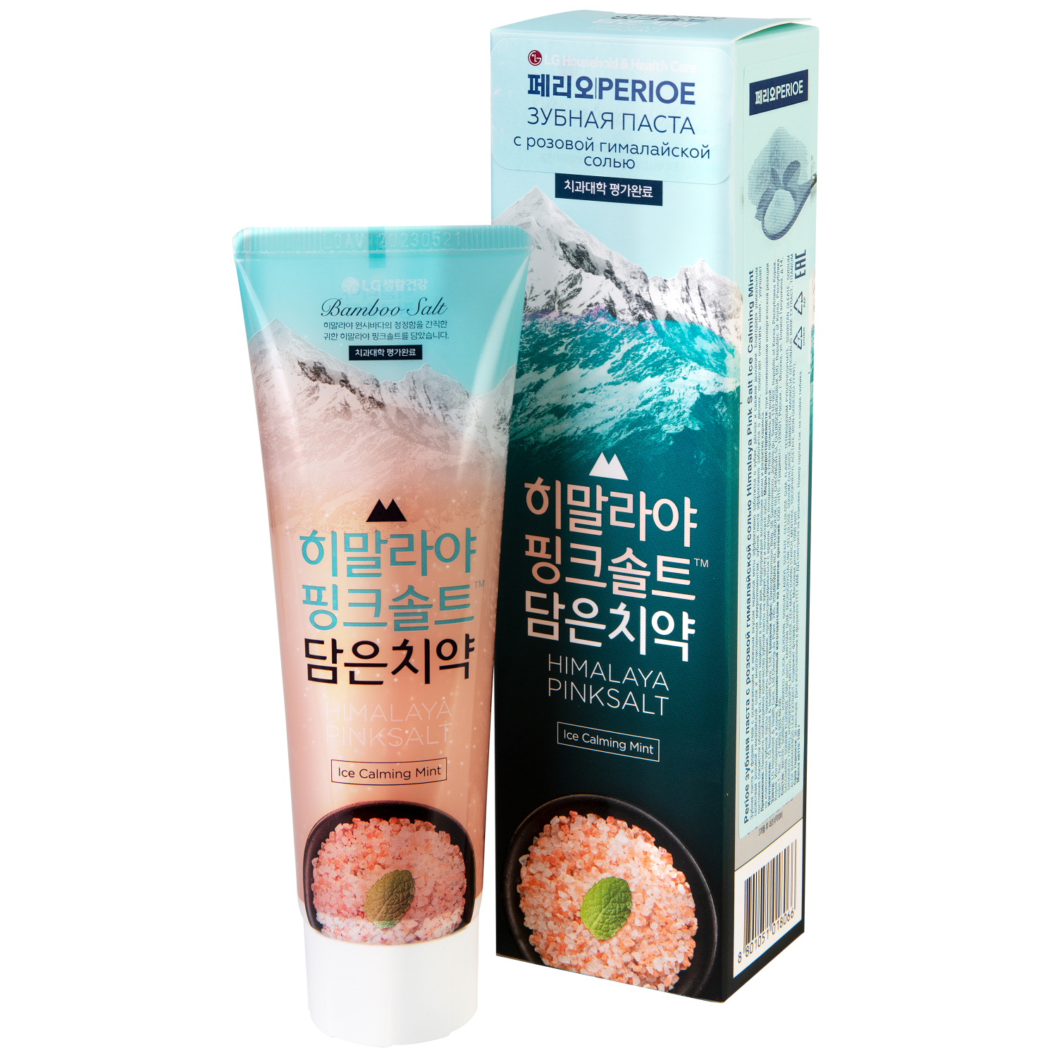 Himalaya Pink Salt Ice Calming Mint Зубная паста с розовой гималайской солью в дорожном формате