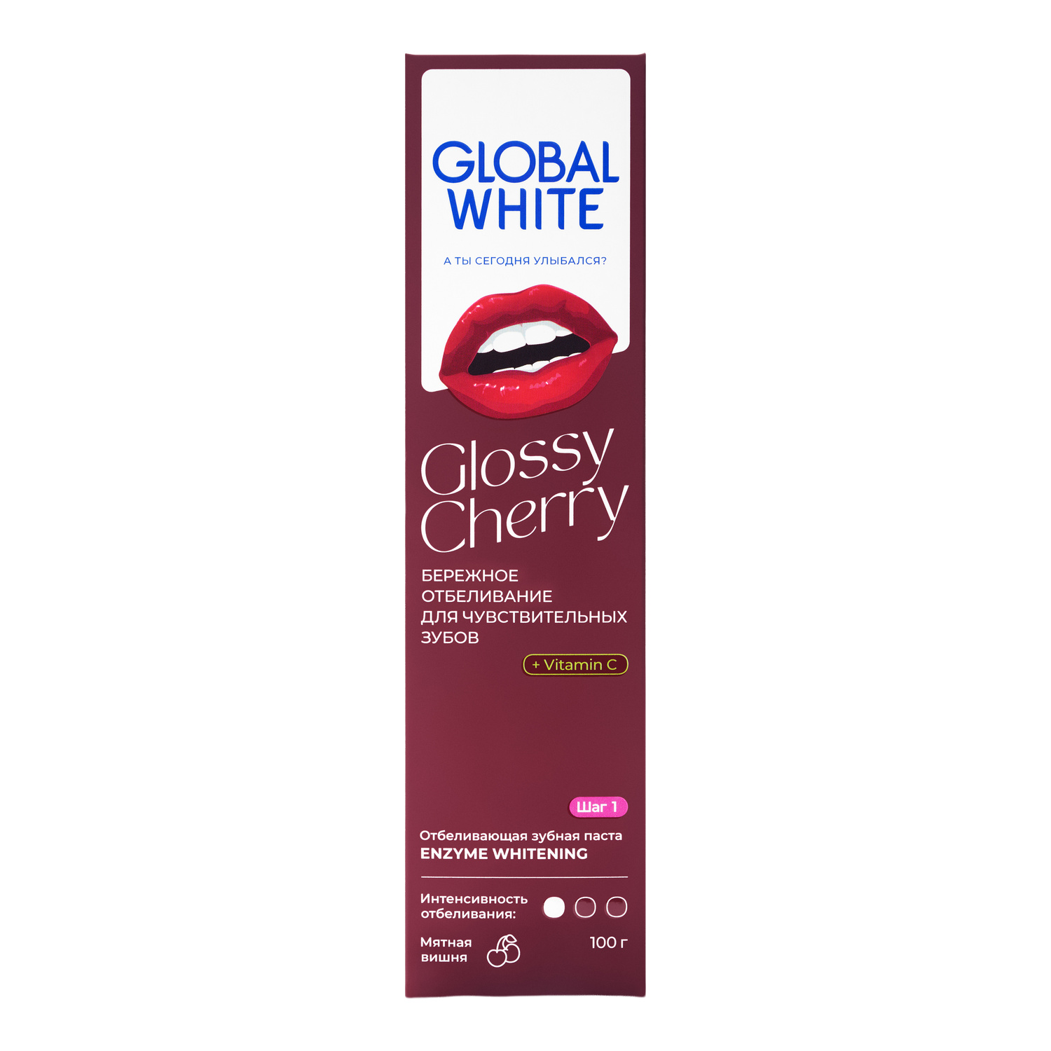 Glossy Cherry Enzyme Whitening Toothpaste Отбеливающая зубная паста со вкусом спелой вишни