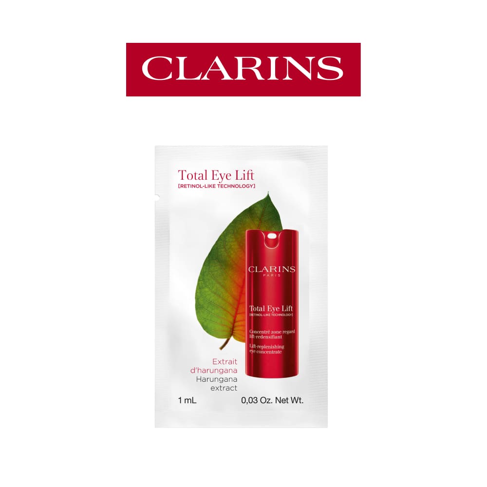 CLARINS Total Eye Lift Карта с сэмплом: Лифтинг-концентрат для кожи вокруг глаз с восстанавливающим действием 1мл