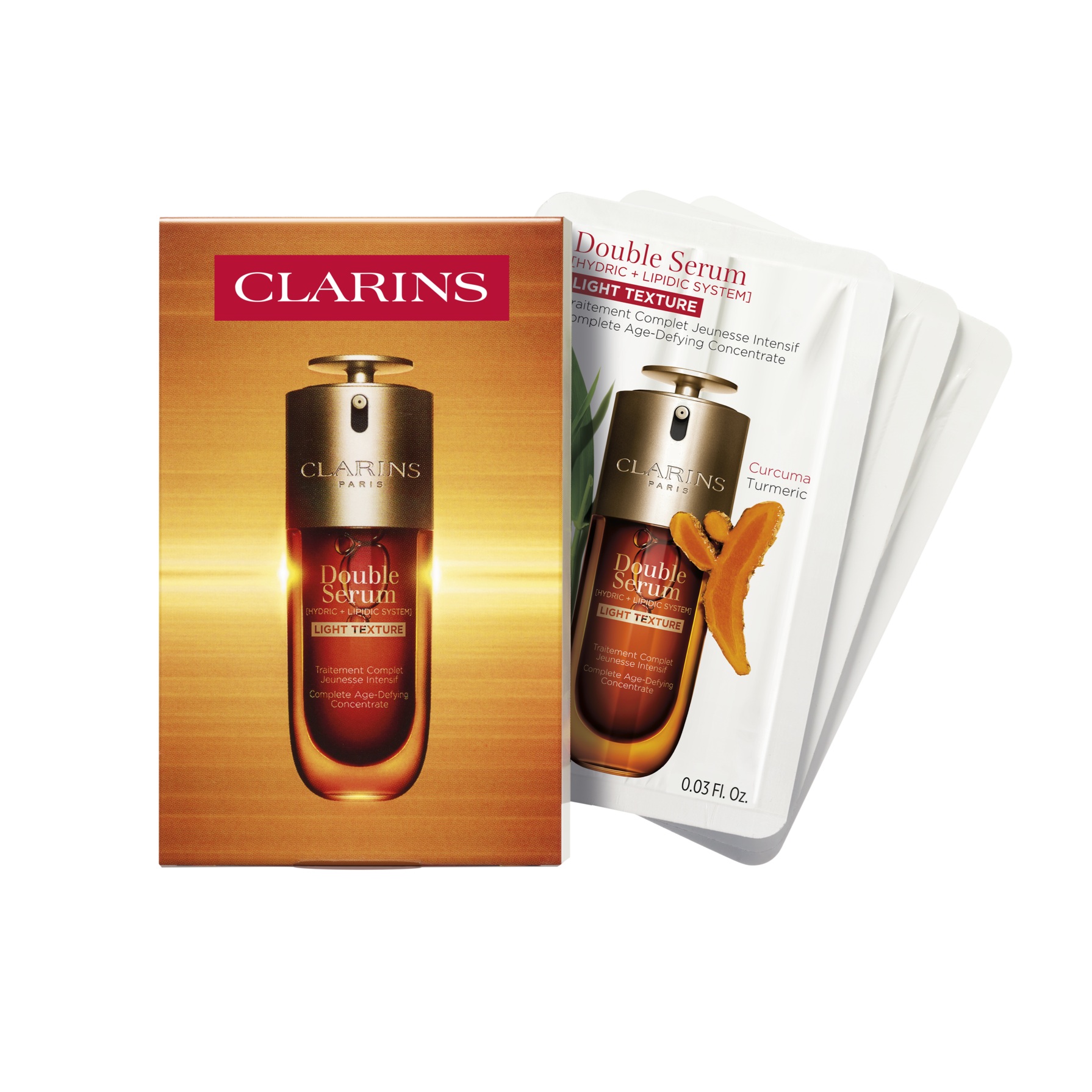 Комплексная омолаживающая двойная сыворотка для лица с легкой текстурой Double Serum Light Texture 3х0,9мл