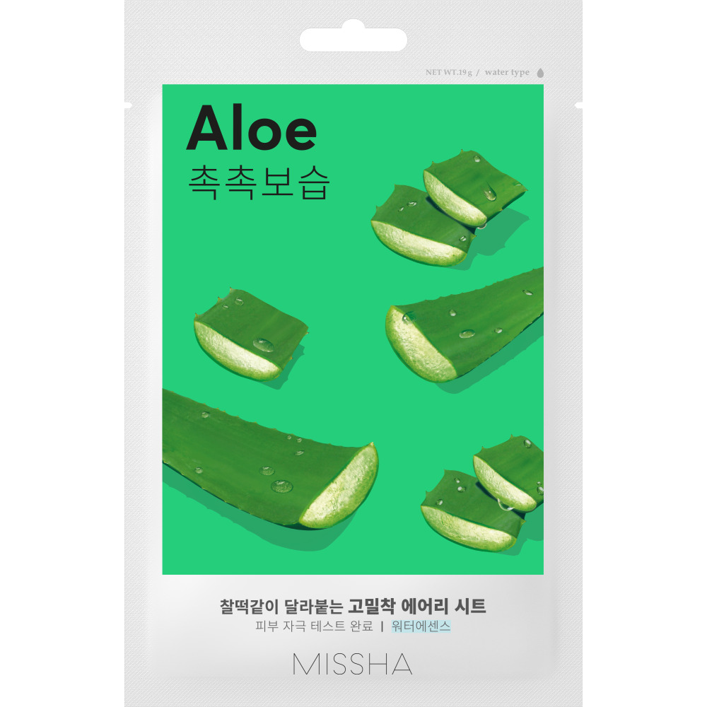 Маска для лица увлажняющая с экстрактом алоэ для сухой кожи Airy Fit sheet mask Aloe, 19 г