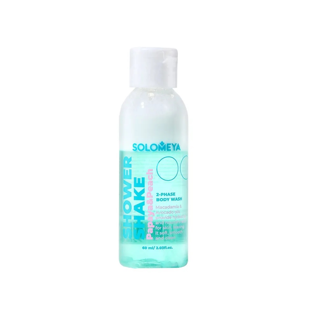 Solomeya Shower shake Papaya&Peach mini Гель-шейк для душа папайя и персик мини, 60 мл