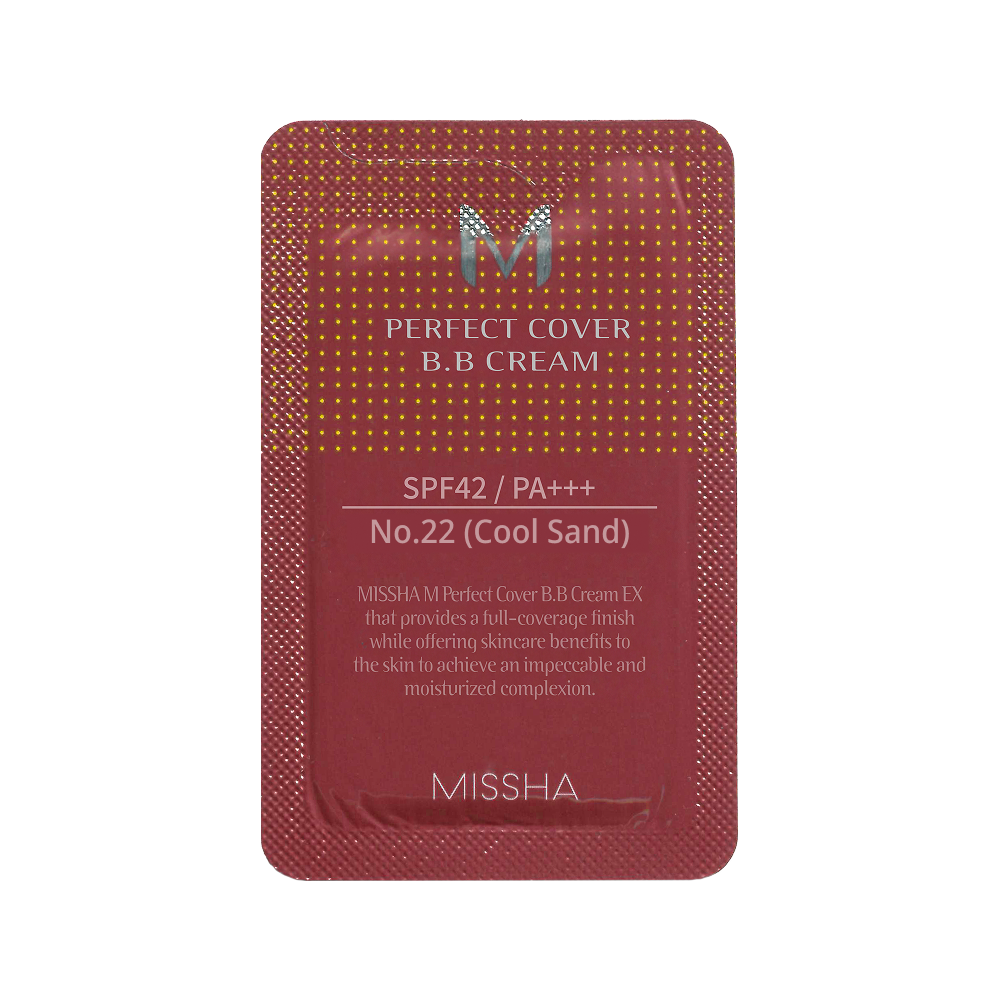 Тональный BB крем Идеальное покрытие SPF42 PA+++ MISSHA Perfect Cover BB Cream EX тон 22, 1 мл.