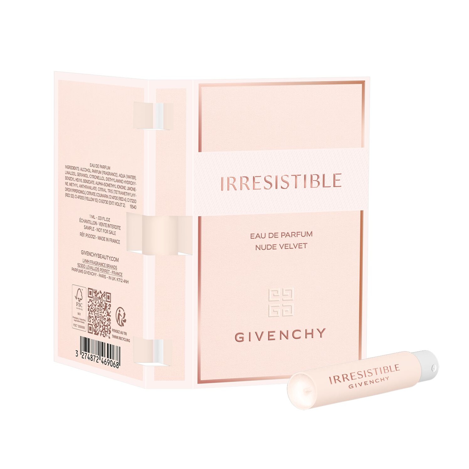 Парфюмерная вода GIVENCHY IRRESISTIBLE NUDE VELVET, 1 мл.