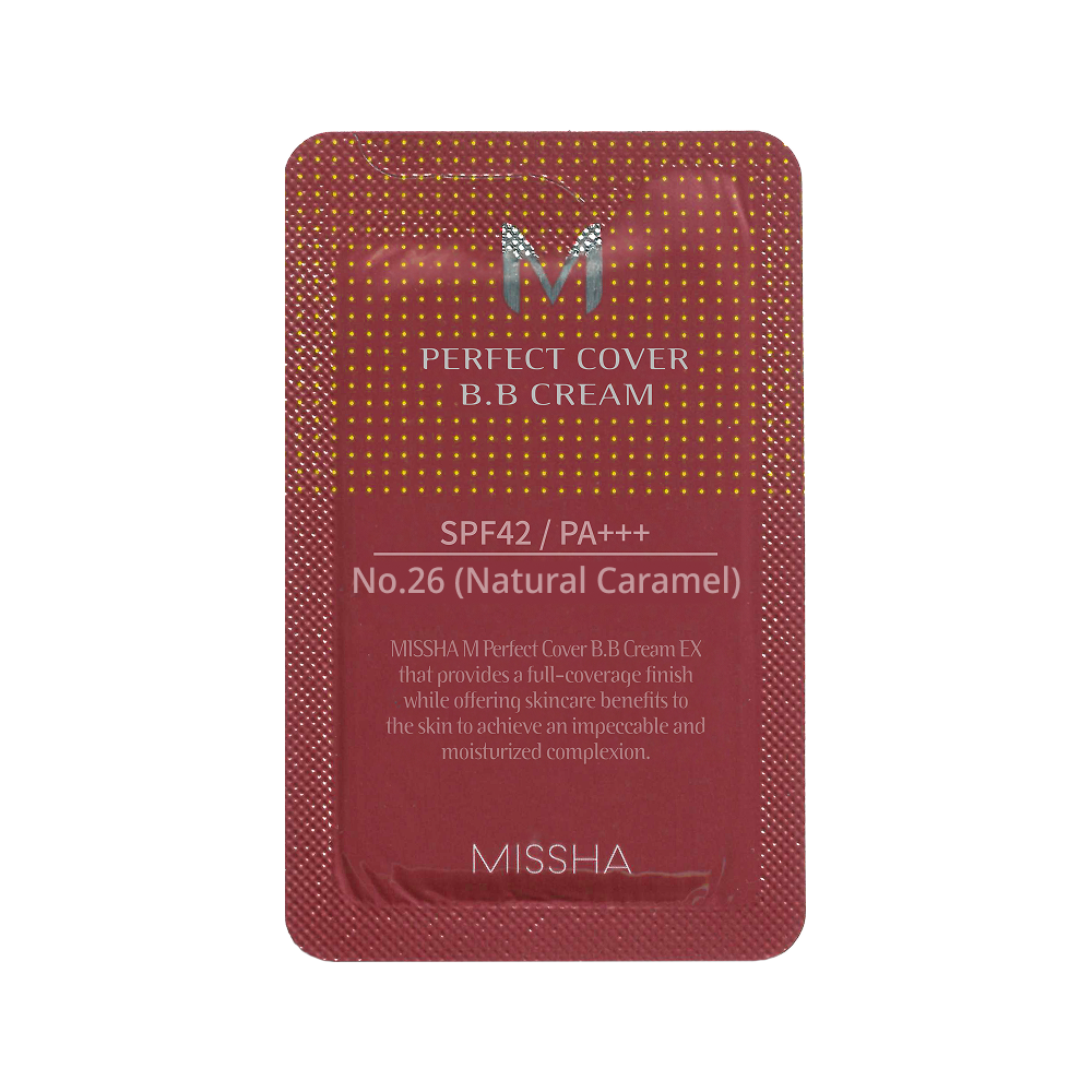 Тональный BB крем Идеальное покрытие SPF42 PA+++ MISSHA Perfect Cover BB Cream EX, тон 26, 1 мл.