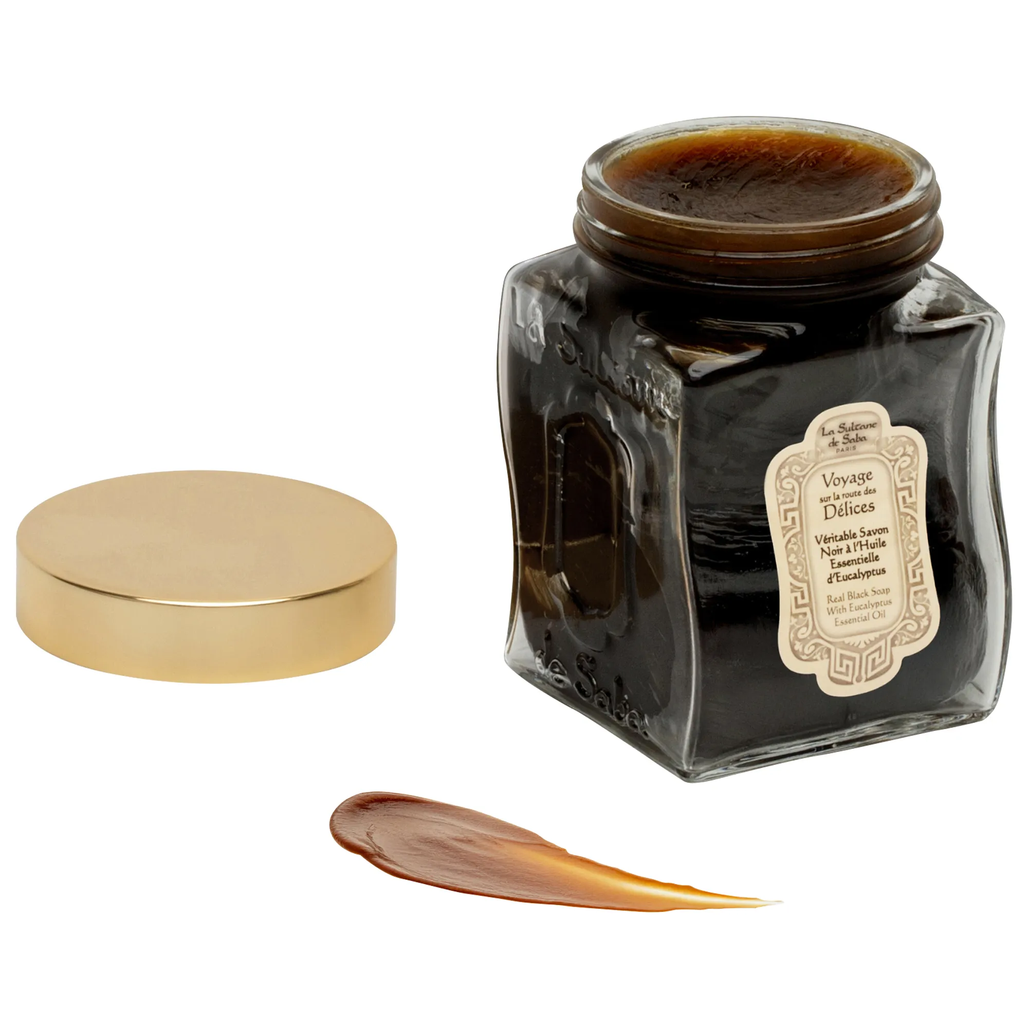 Черное мыло для лица и тела  c эвкалиптом