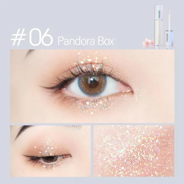 GLITTER LIQUID EYE SHADOW Тени для век кремовые