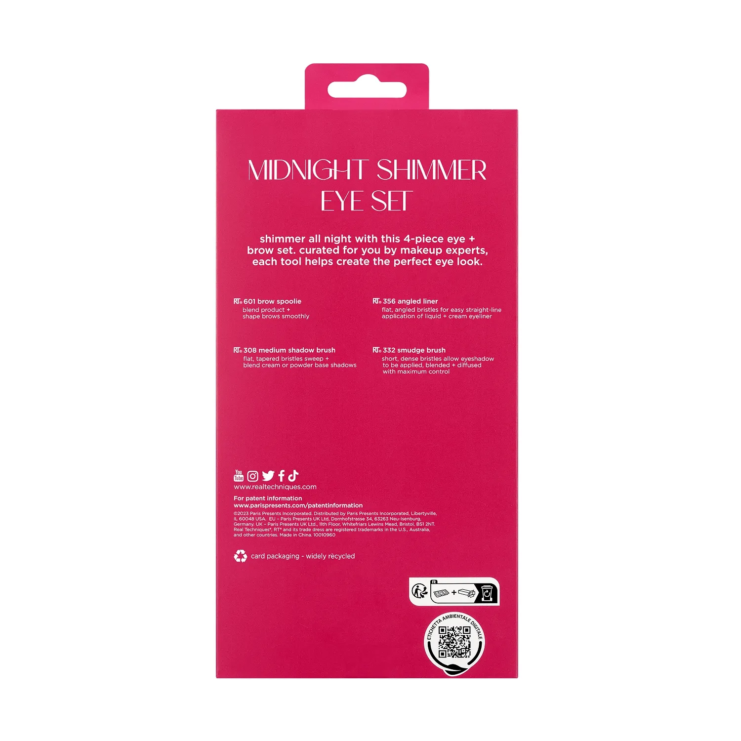 Набор кистей для макияжа глаз и бровей