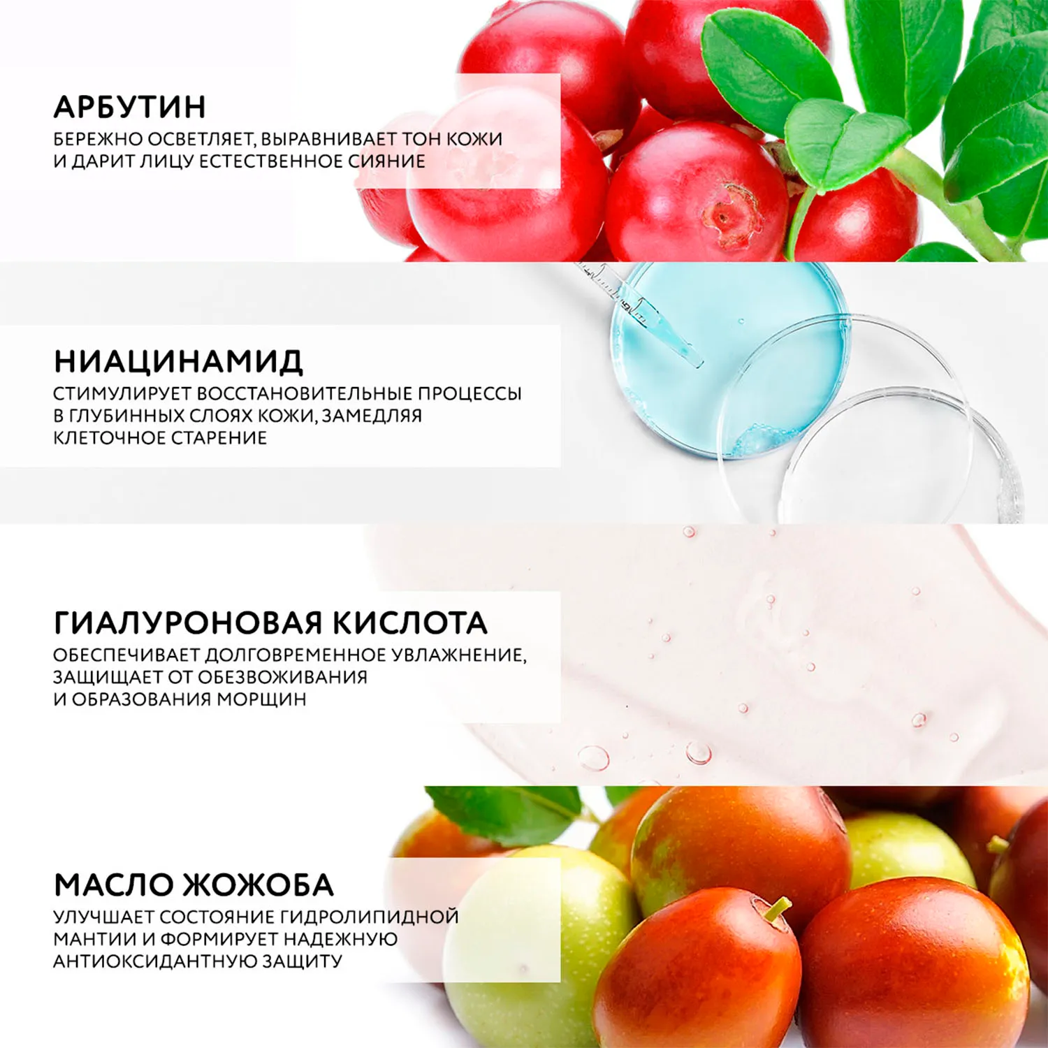 Омолаживающая осветляющая сыворотка с арбутином и ниацинамидом