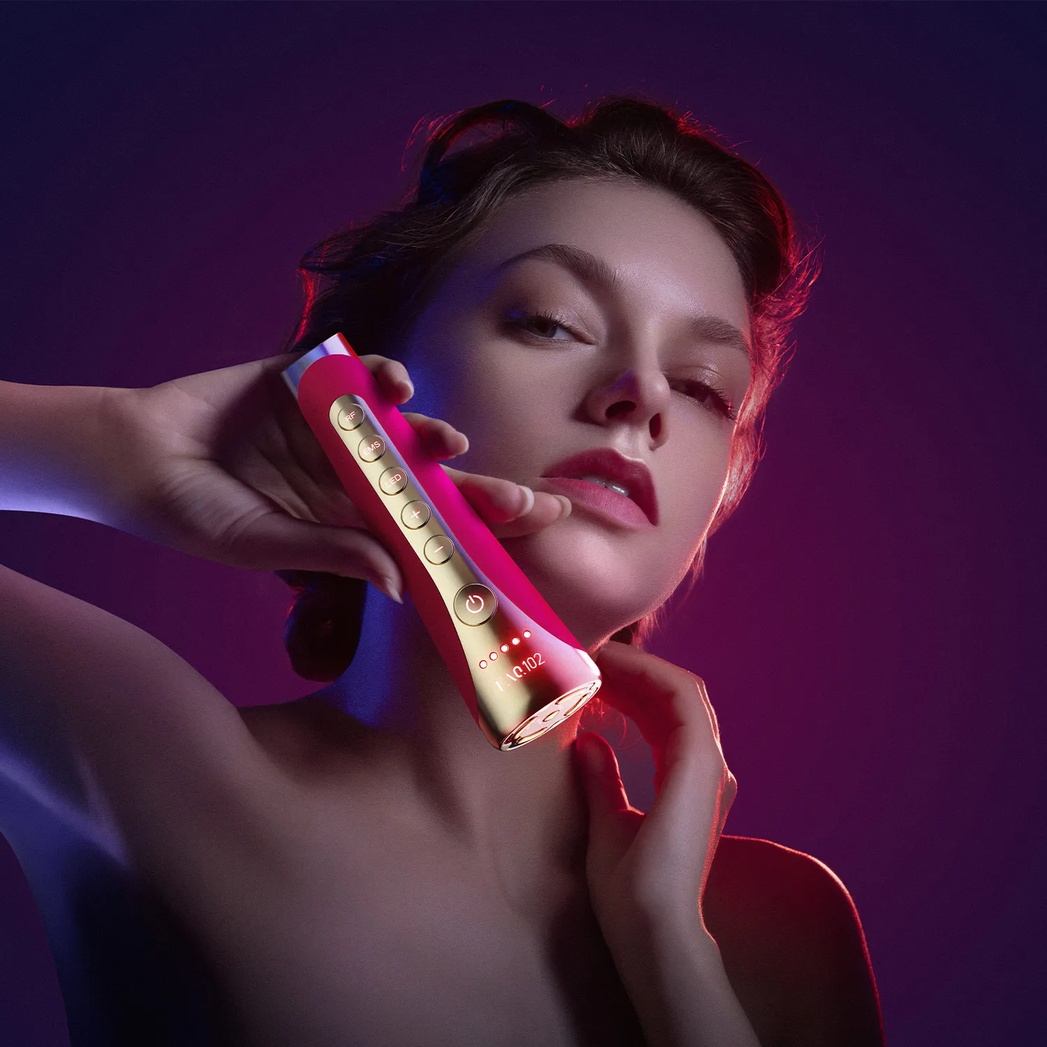 Rf Ems Led Терапия Faq 102 Pink Ruby Массажер для обновления и омоложения кожи 