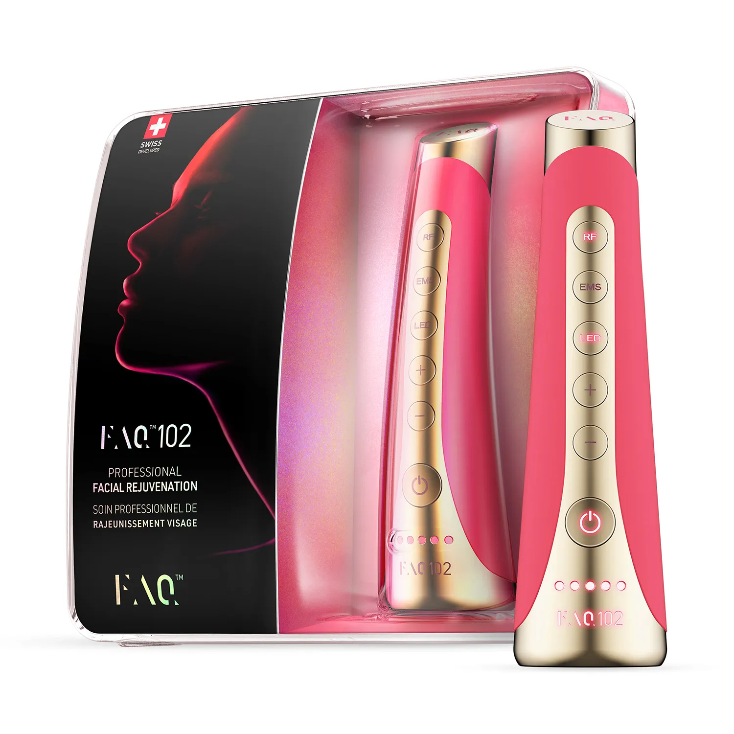 Rf Ems Led Терапия Faq 102 Pink Ruby Массажер для обновления и омоложения кожи 