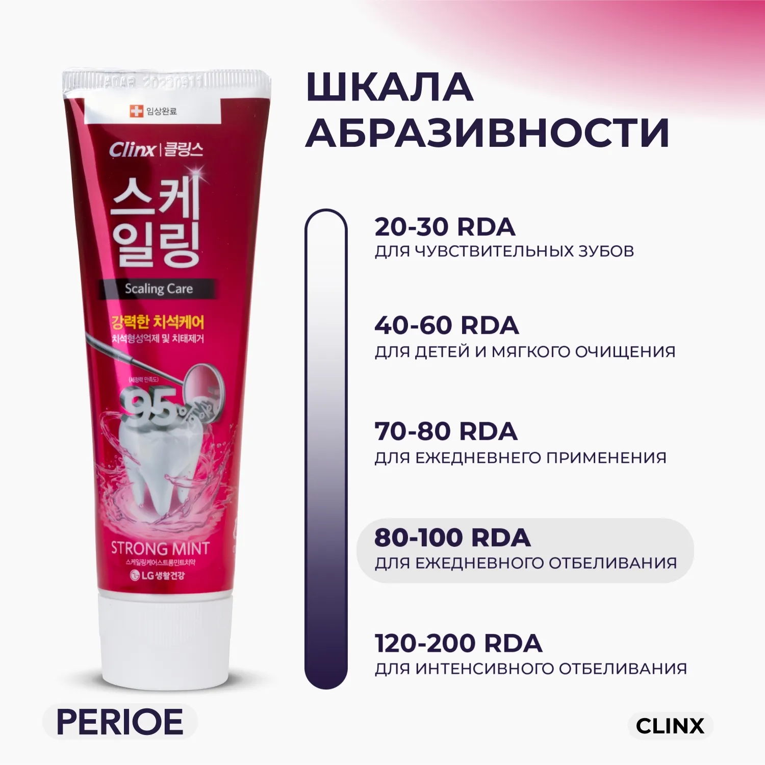 Clinx Strong Mint Зубная паста против образования зубного камня