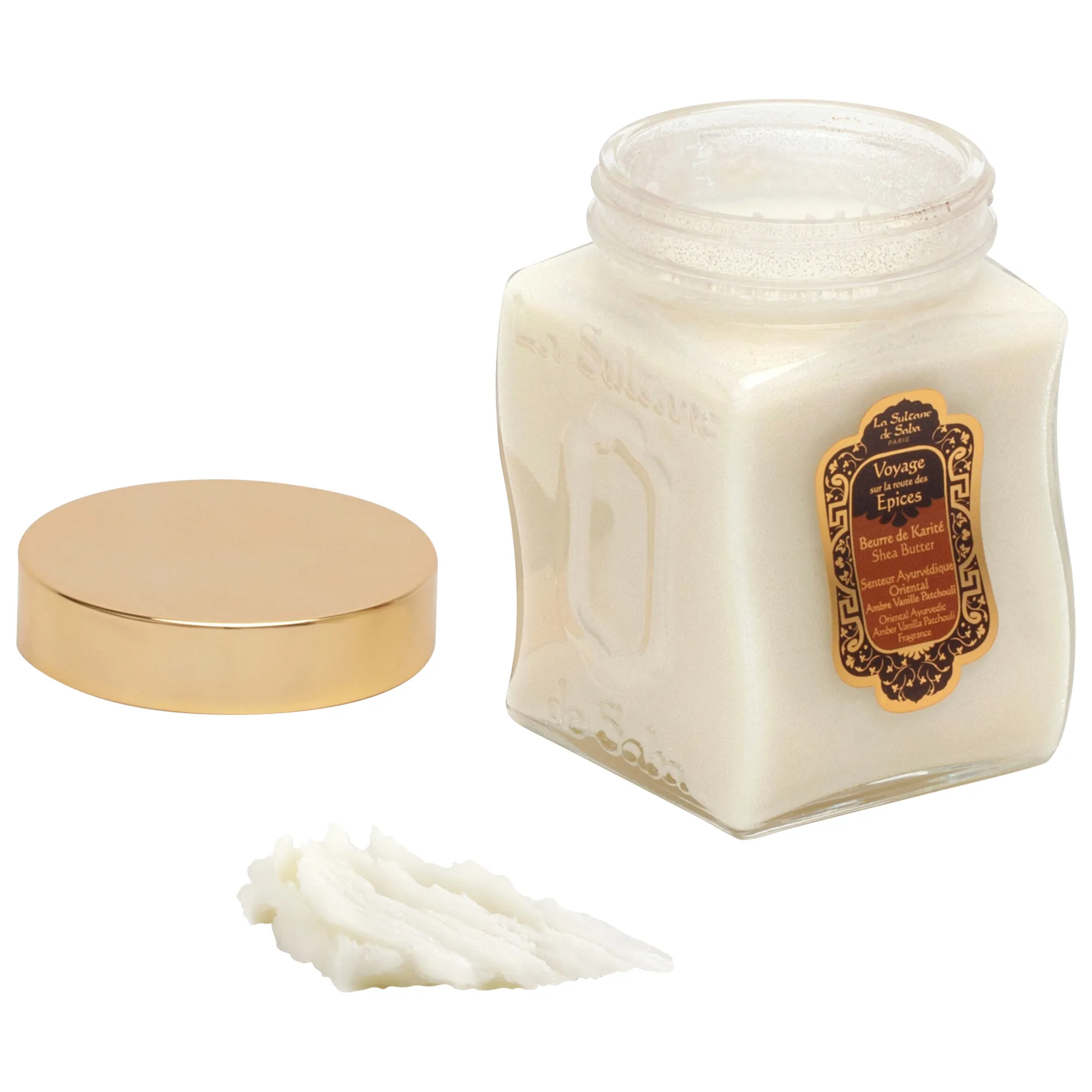 Масло карите для тела и волос амбра, ваниль и пачули