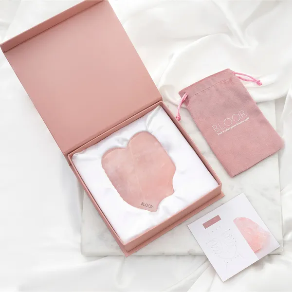 Скребок гуаша Скульптор из цельного розового кварца