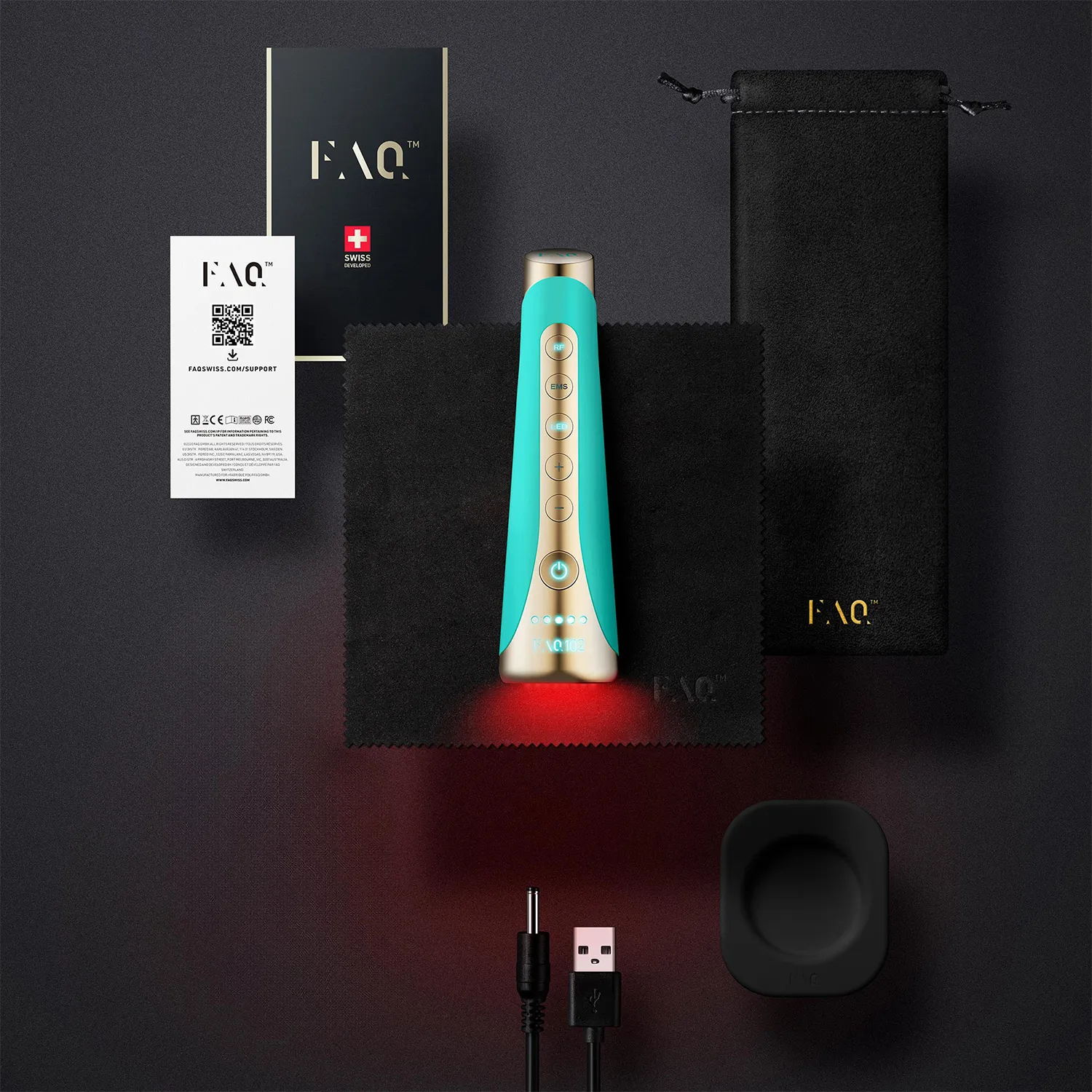 Rf Ems Led Терапия Faq 102 Topaz Массажер для обновления и омоложения кожи 