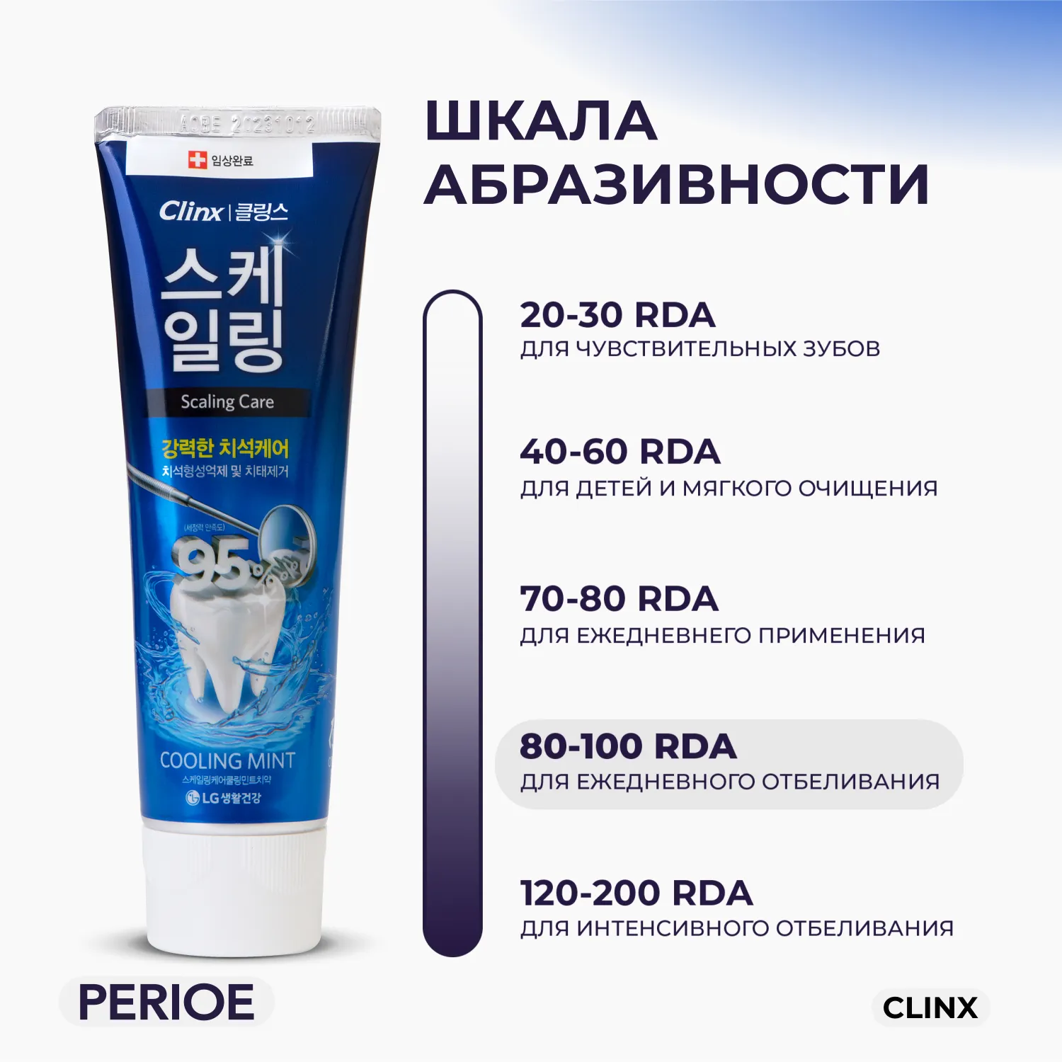 Clinx Cooling Mint Зубная паста против образования зубного камня
