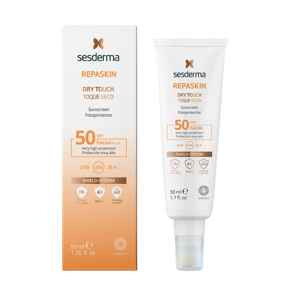 REPASKIN DRY TOUCH Facial sunscreen SPF50 Средство солнцезащитное с матовым эффектом для лица СЗФ50