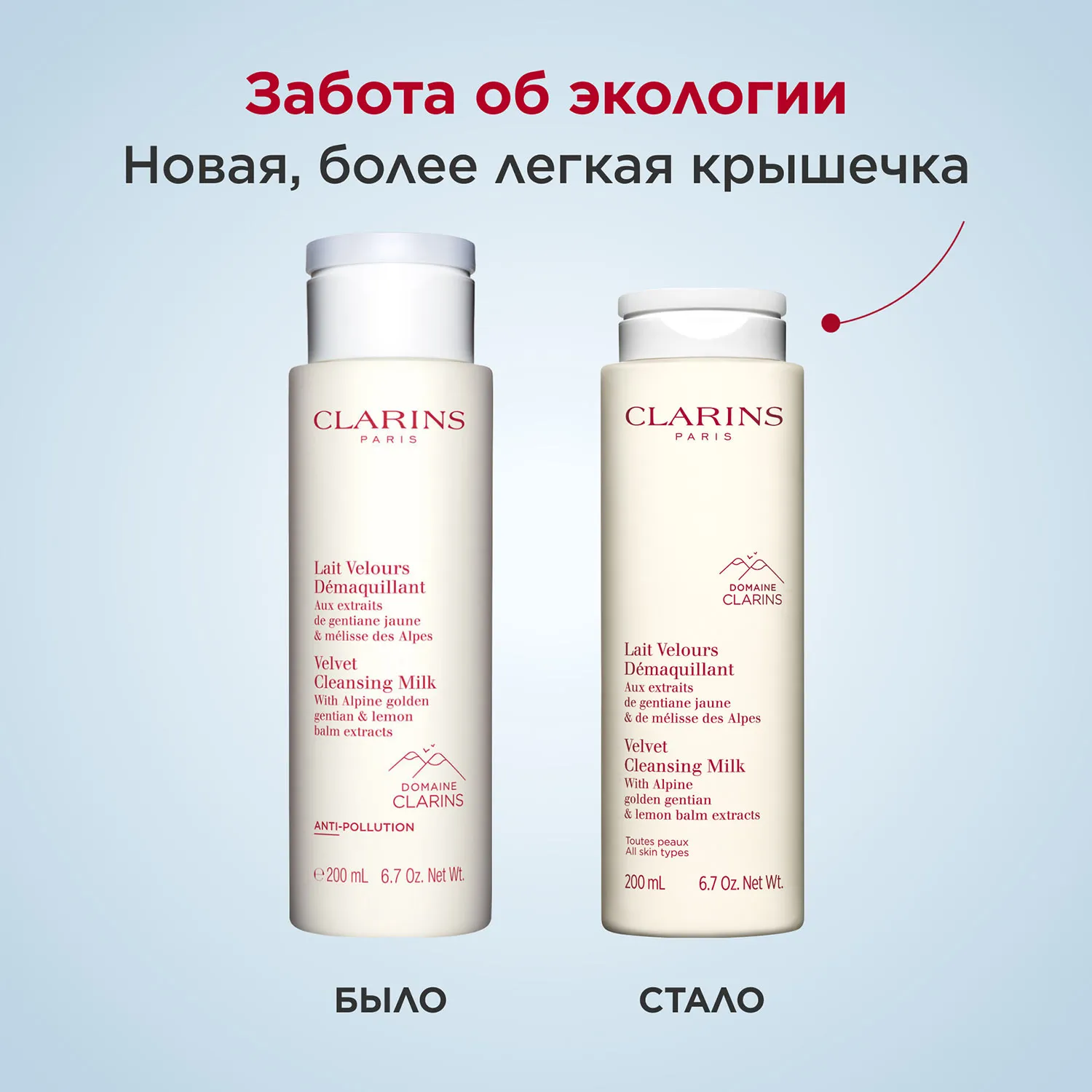 Lait Velours Demaquillant Очищающее молочко для любого типа кожи