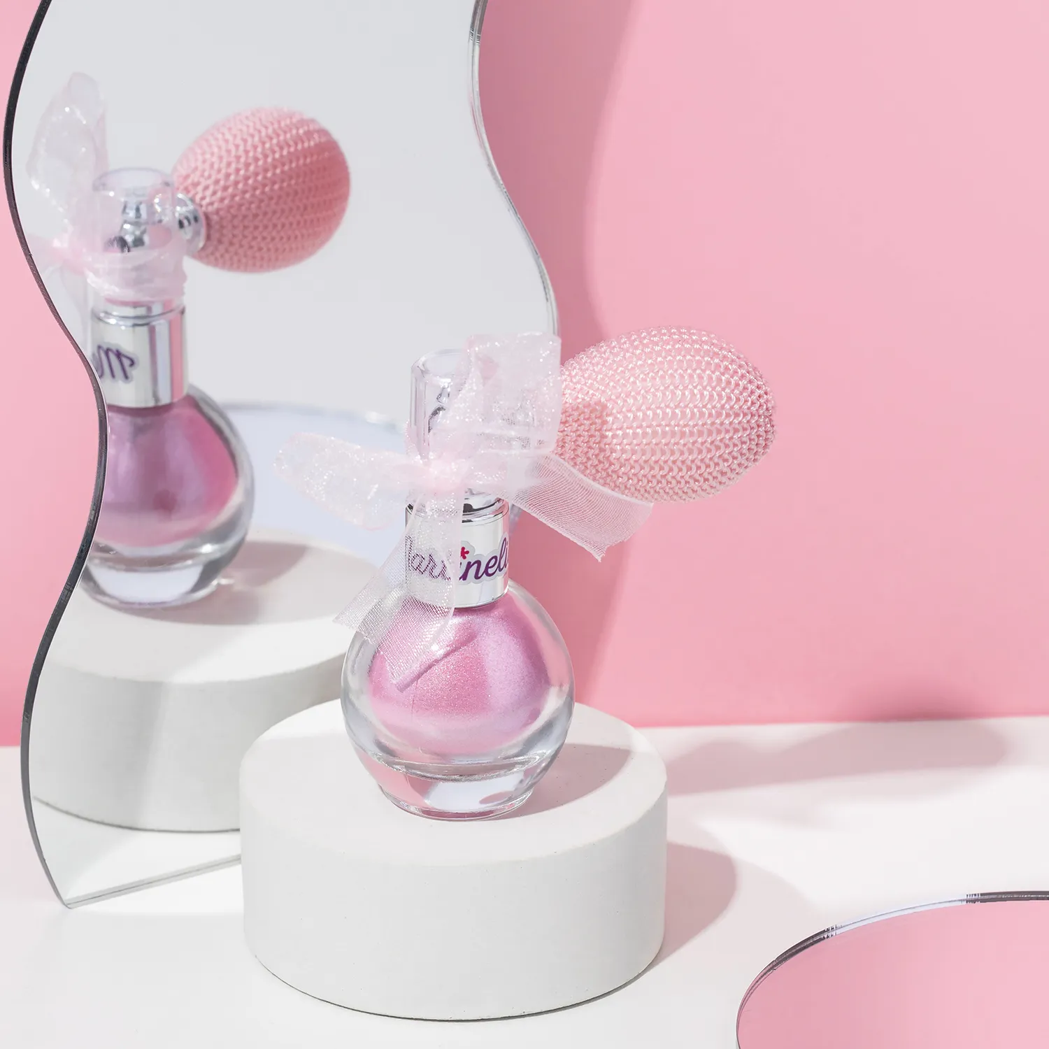 Мерцающий спрей для лица и тела розовый