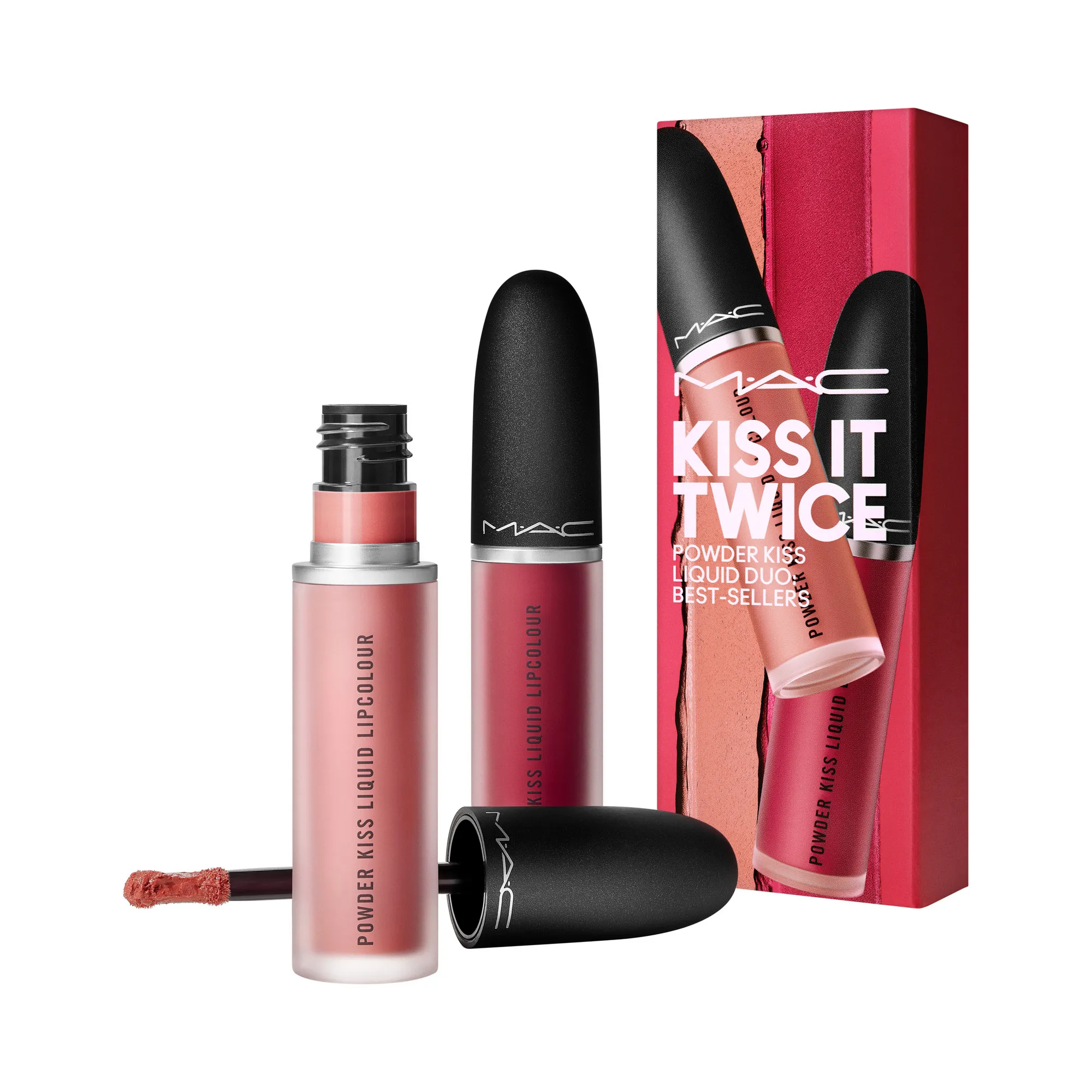 Kiss It Twice Powder Kiss Liquid Duo: Best-Sellers Набор для губ