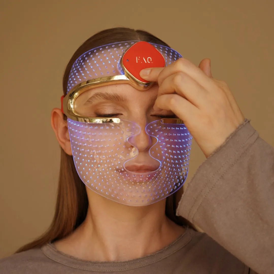 Ультралегкая LED-маска FAQ™ 201 с 3 типами LED-света для молодости вашей кожи
