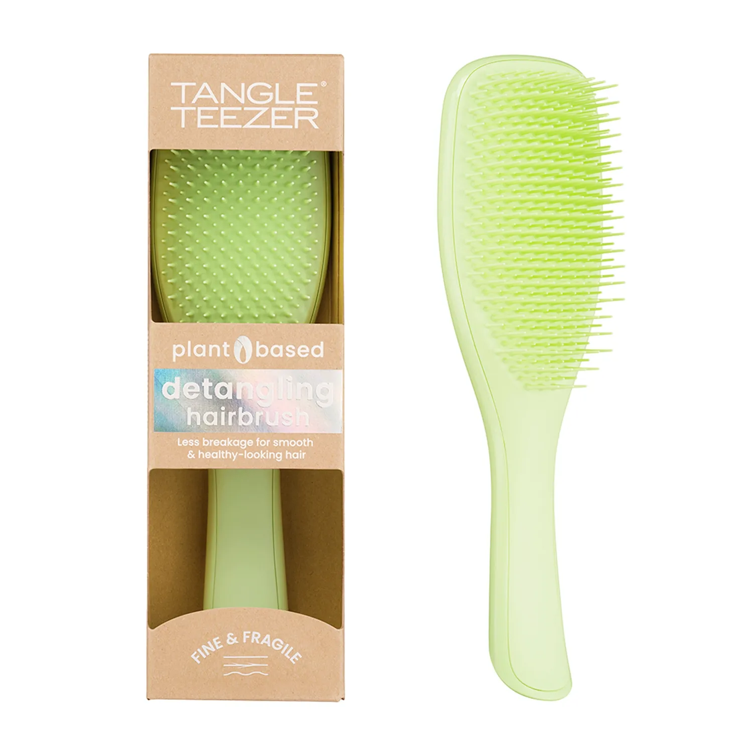 THE ULTIMATE DETANGLER PLANT BRUSH FINE & FRAGILE COOL MATCHA Расческа