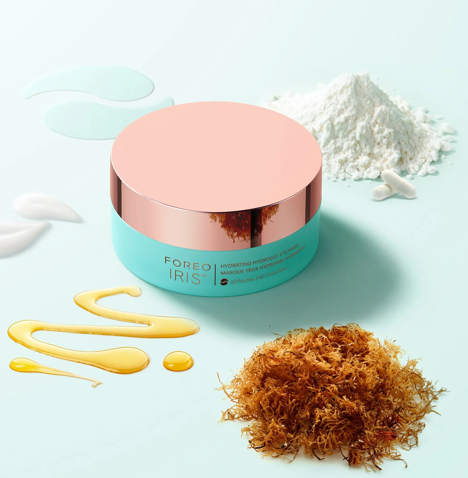 Гидрогелевая маска-патч для кожи вокруг глаз с коллагеном и морским мхом IRIS™