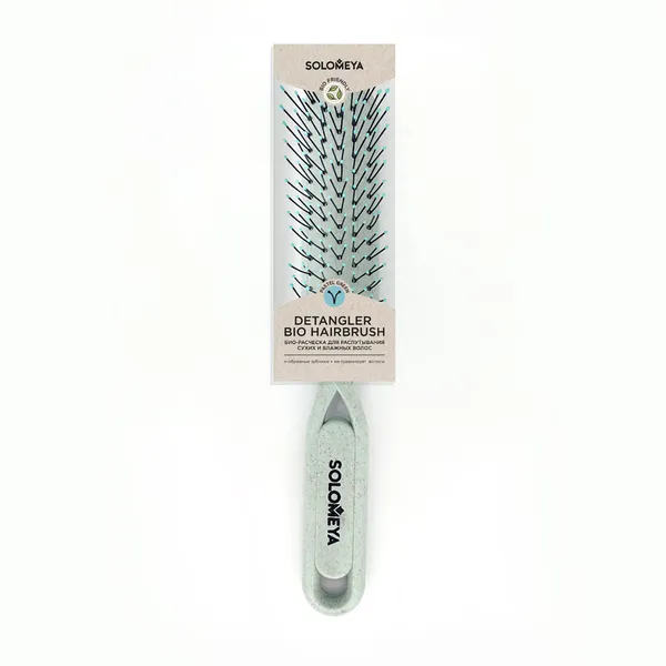 Detangler Hairbrush for Wet & Dry Hair Pastel Green Расческа для распутывания сухих и влажных волос пастельно-зеленая