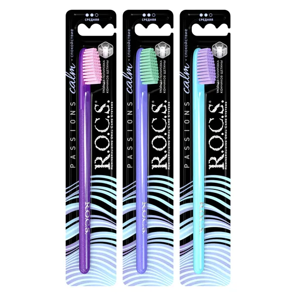 PASSIONS Зубная щетка средняя в ассортименте