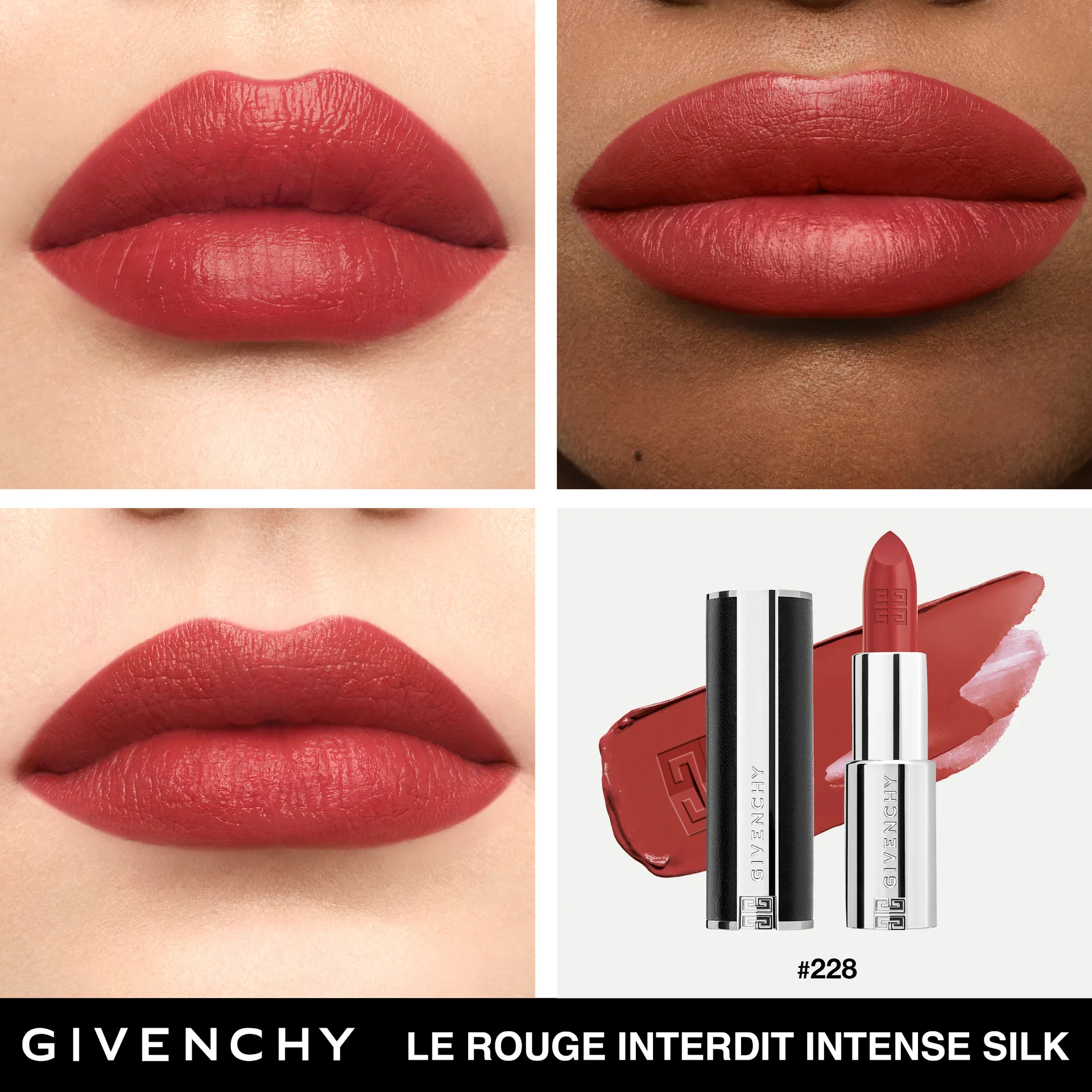 Le Rouge Interdit Intense Silk Сияющая полуматовая губная помада