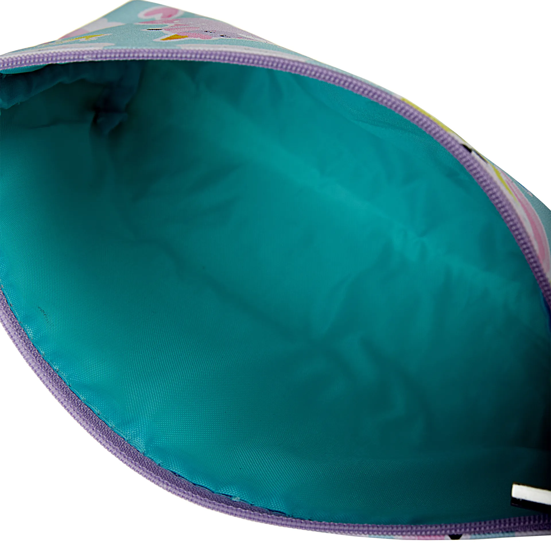 Детская косметичка на молнии зеленая