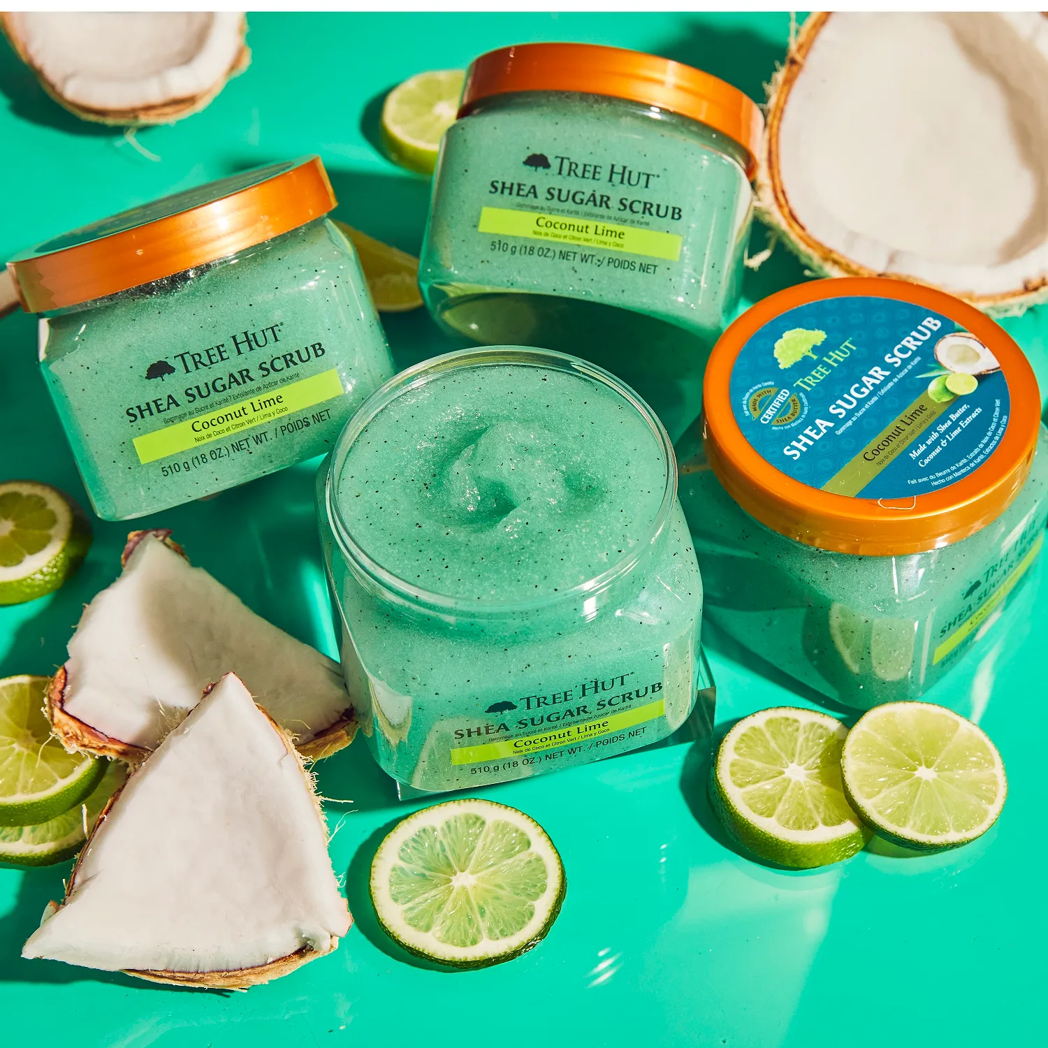 Coconut Lime Сахарный скраб для тела с ароматом кокоса и лайма