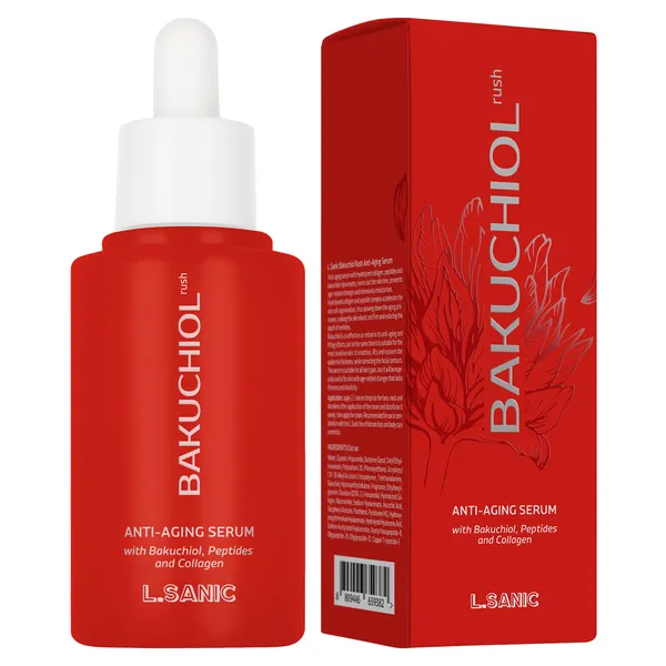 Антивозрастная омолаживающая сыворотка с бакучиолом, пептидами и коллагеном