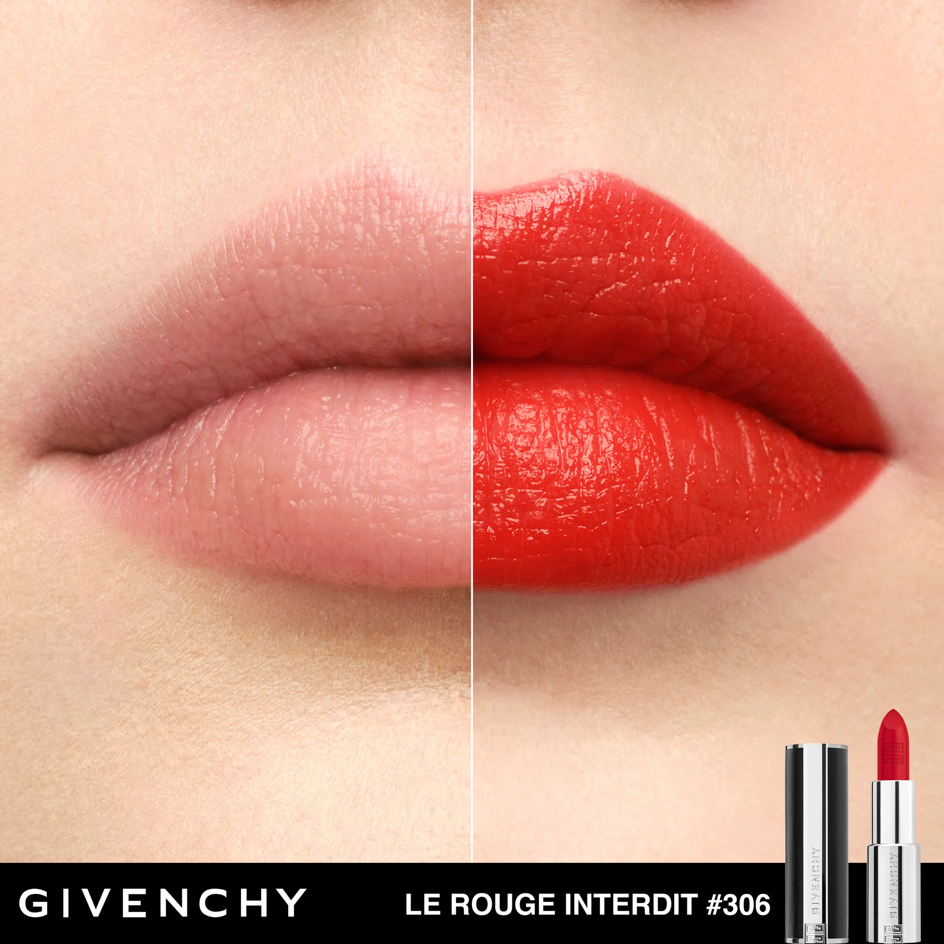 Le Rouge Interdit Intense Silk Сияющая полуматовая губная помада