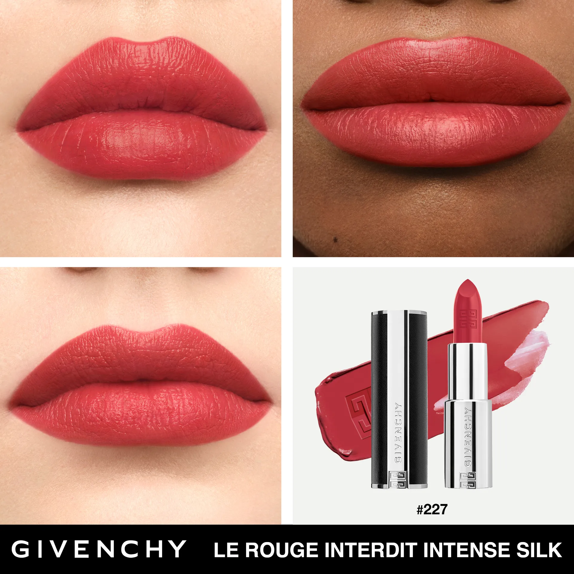 Le Rouge Interdit Intense Silk Сияющая полуматовая губная помада