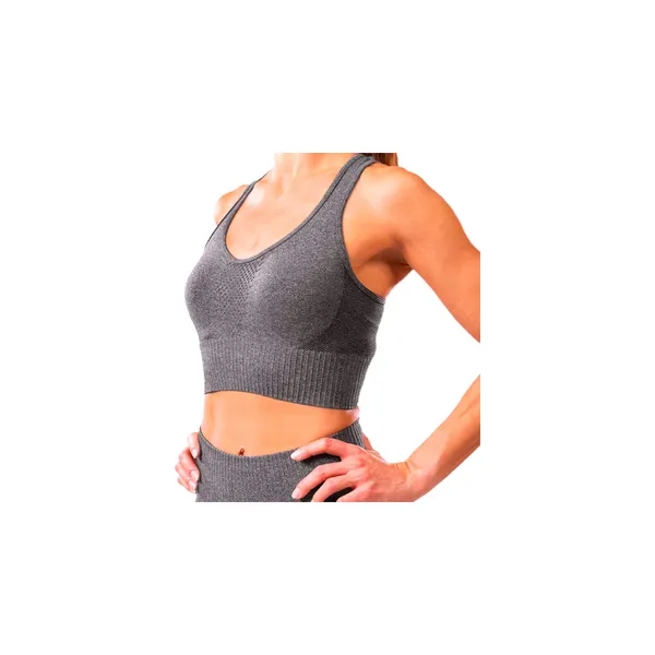 FIBRAMAR POWER FIT Топ для занятий спортом цвет серый размер S/M