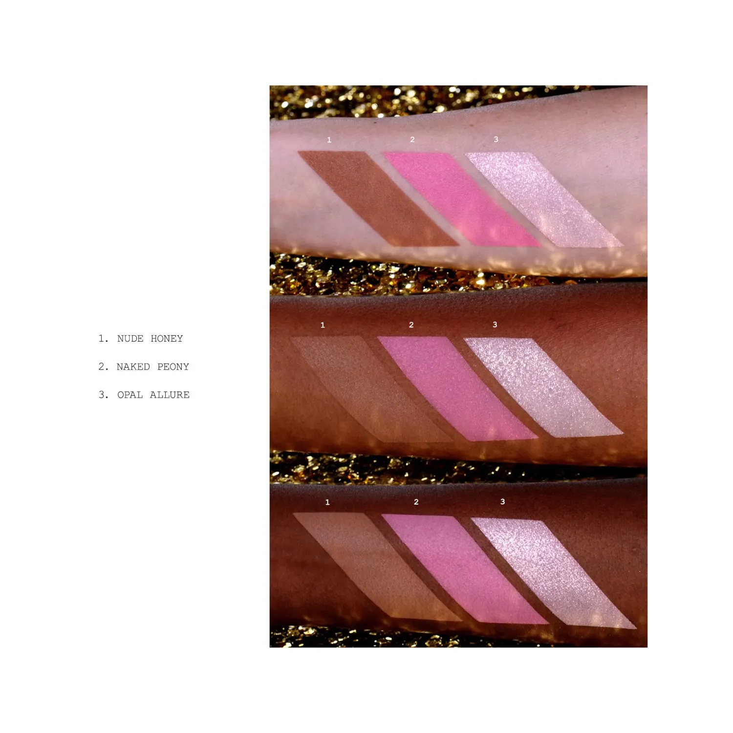 DIVINE BLUSH + BRONZE + GLOW TRIO Палетка для лица