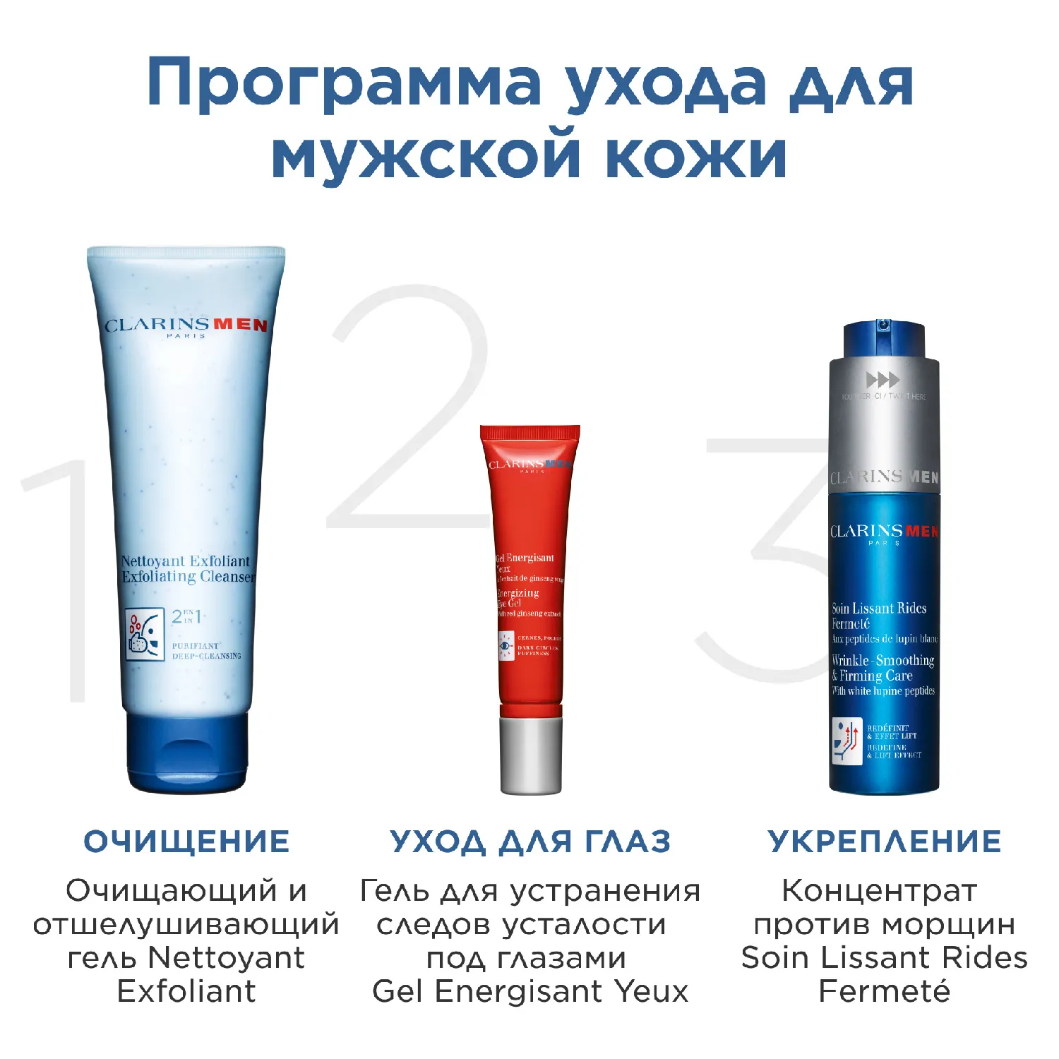 MEN Nettoyant Exfoliant Очищающий и отшелушивающий крем для лица 2 в 1