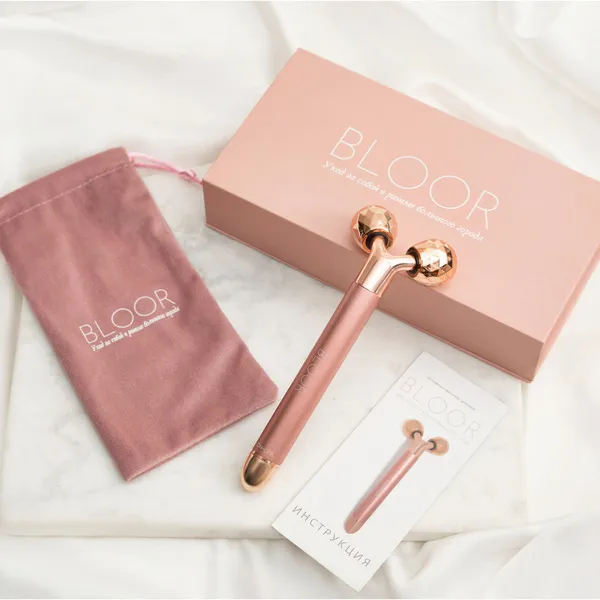 3D лифтинг массажер с вибрацией розовый