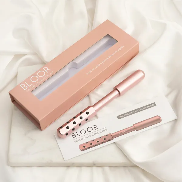 Лимфодренажный роликовый массажер с минеральными камнями