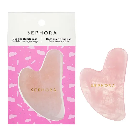 Массажер гуаша для лица из розового кварца