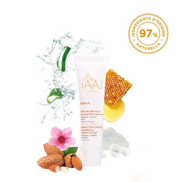 Сияющий уход за кожей вокруг глаз против отеков и темных кругов под глазами