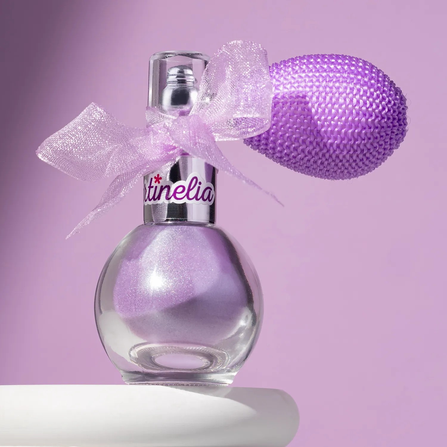 Мерцающий спрей для лица и тела сиреневый