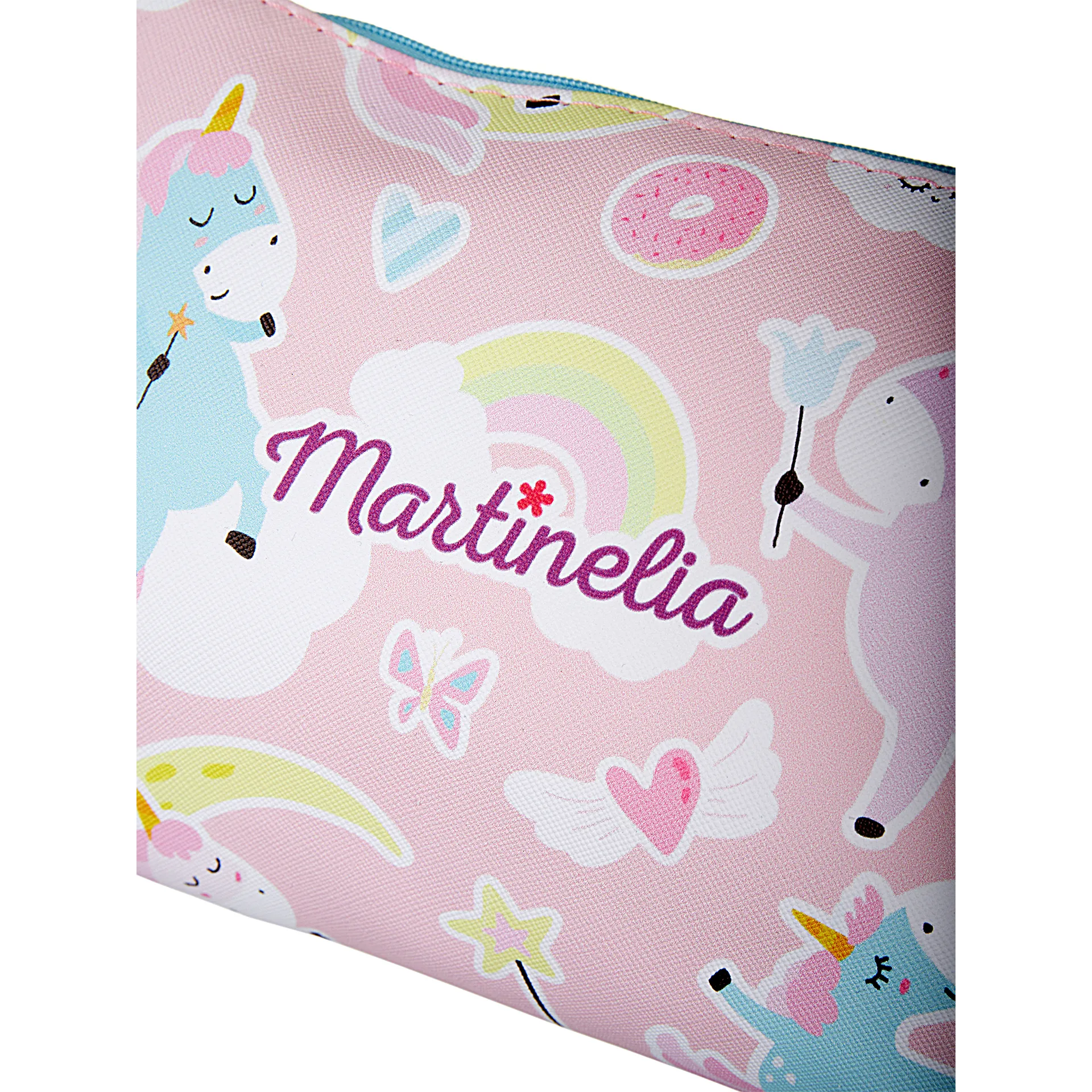 Детская косметичка на молнии розовая