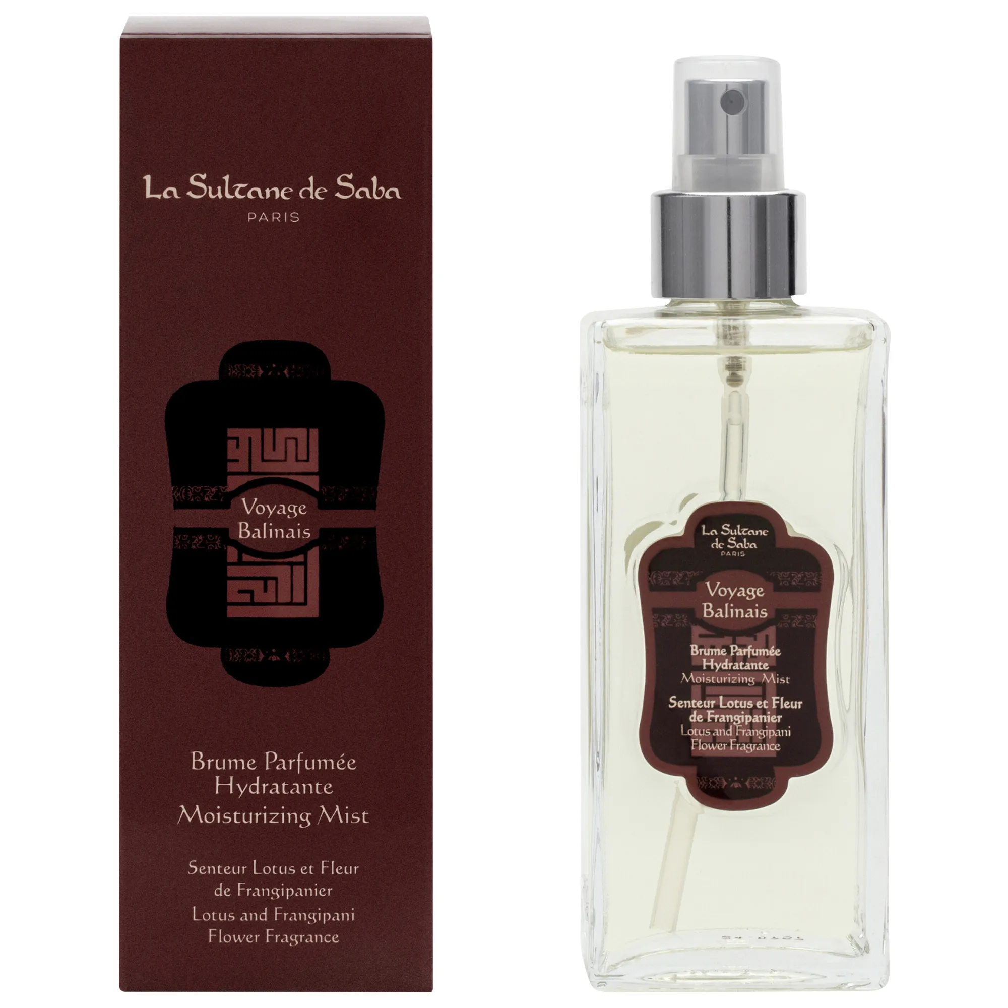 Парфюмированный увлажняющий спрей для тела лотос и франжипани