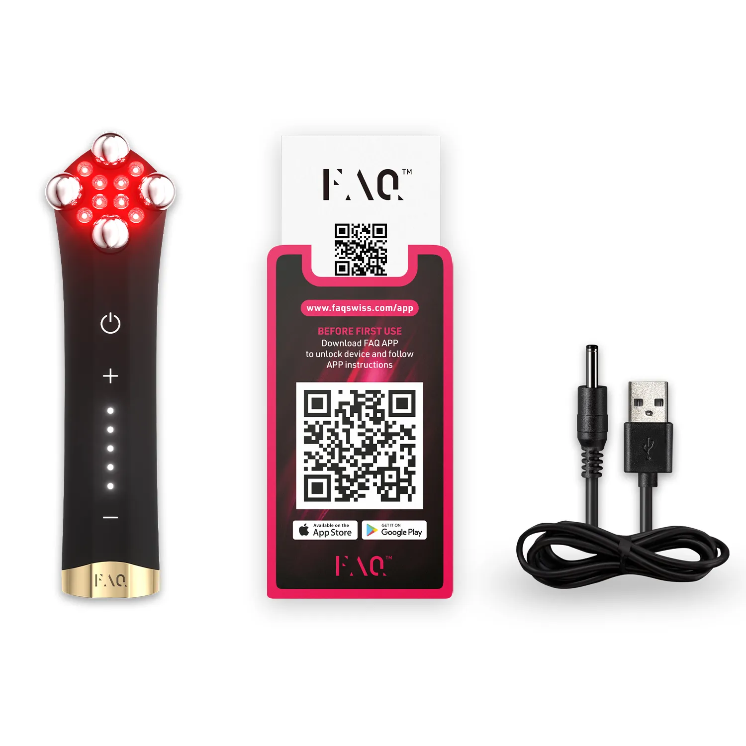 Faq 402 Микротоки для лифтинга и тонуса лица и шеи LED-светом 