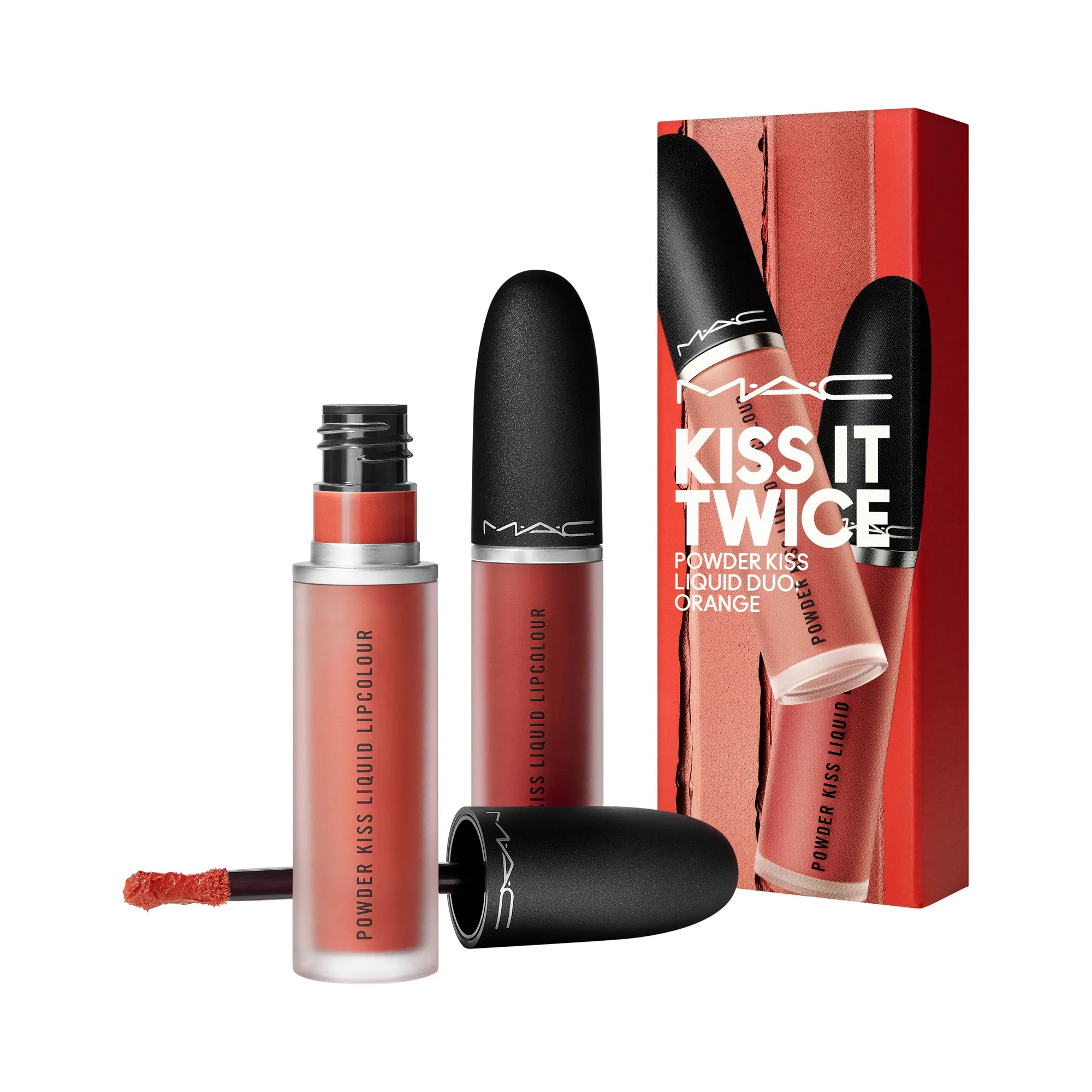 Kiss It Twice Powder Kiss Liquid Duo: Orange Набор для губ